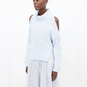 Jonathan Simkhai Chloe Open Shoulder Wool Sweater